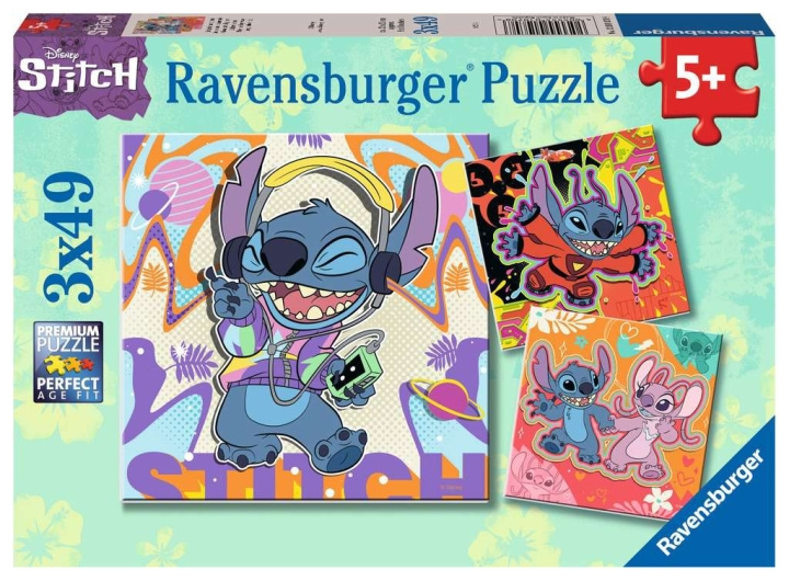 Ravensburger Puslespil Disney Stitch 3x49p i gruppen LEGETØJ, BØRN & BABY / Legetøj / børns puslespil hos TP E-commerce Nordic AB (C86153)