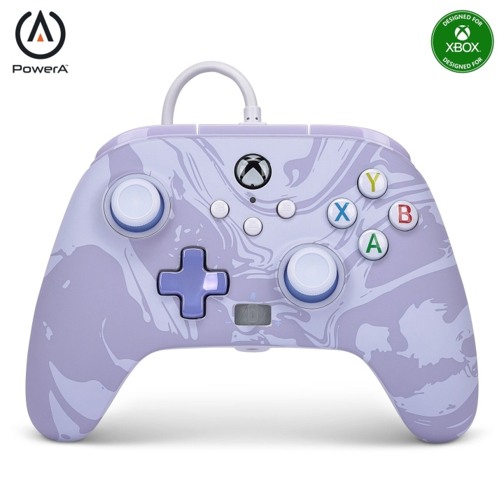 PowerA Enhanced Wired Controller - Xbox Series X/S - Lavendel Swirl i gruppen HJEMMEELEKTRONIK / Spilkonsoller og tilbehør / Xbox Series X / Tilbehør hos TP E-commerce Nordic AB (C86206)