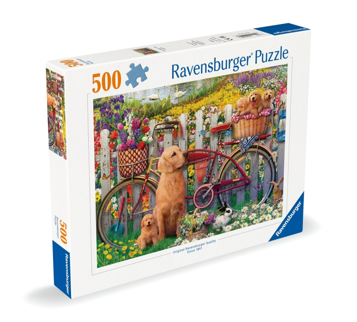 Ravensburger Puslespil med søde hunde i haven 500p (12000209) i gruppen SPORT, FRITID & HOBBY / Hobby / Puslespil hos TP E-commerce Nordic AB (C86412)