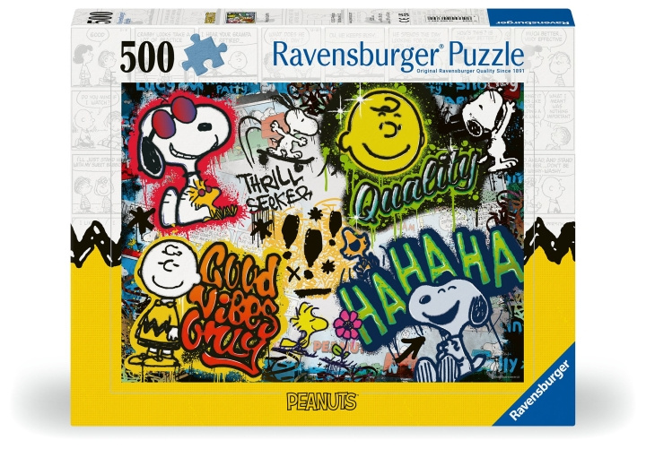 Ravensburger Puslespil Snoopy And Friends 500p (12000389) i gruppen SPORT, FRITID & HOBBY / Hobby / Puslespil hos TP E-commerce Nordic AB (C86453)