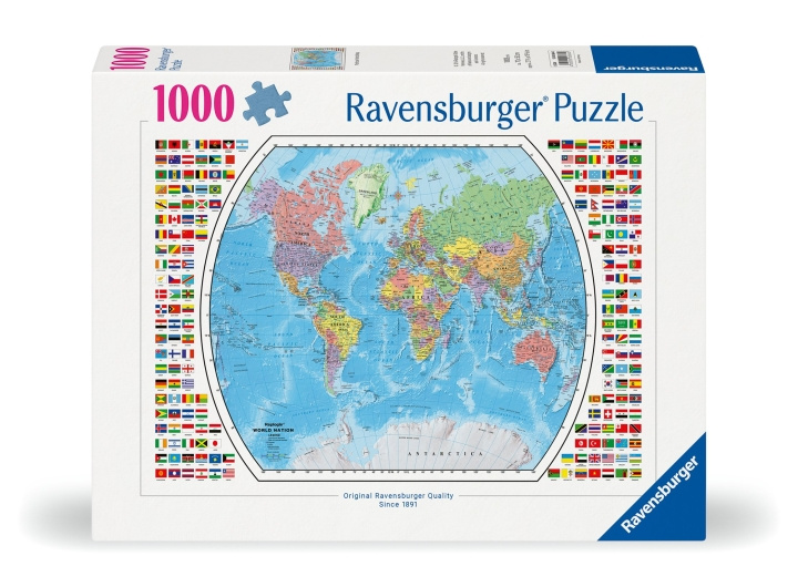 Ravensburger Puslespil Politisk verdenskort 1000p (12000664) i gruppen SPORT, FRITID & HOBBY / Hobby / Puslespil hos TP E-commerce Nordic AB (C86467)
