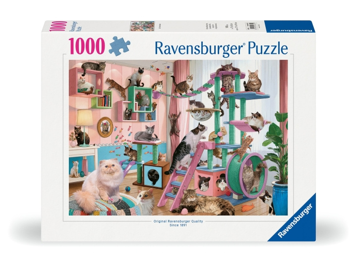 Ravensburger Puslespil Cat Tree Heaven 1000p (12000875) i gruppen SPORT, FRITID & HOBBY / Hobby / Puslespil hos TP E-commerce Nordic AB (C86549)