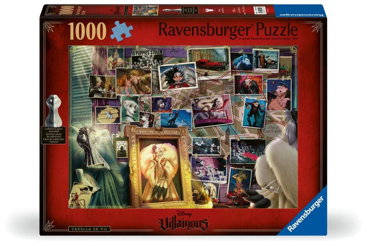 Ravensburger Puslespil Villainous Cruella de Vil 1000p (12001124) i gruppen SPORT, FRITID & HOBBY / Hobby / Puslespil hos TP E-commerce Nordic AB (C86591)