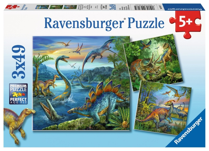 Ravensburger Dinosaur Facination 3x49p - 09317 i gruppen LEGETØJ, BØRN & BABY / Legetøj / børns puslespil hos TP E-commerce Nordic AB (C86655)