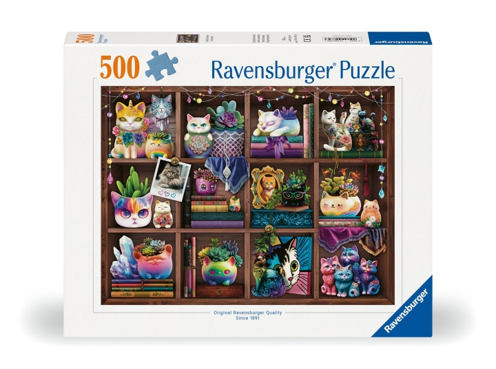 Ravensburger Puslespil Cubby Cats and Succulents 500p (12000874) i gruppen SPORT, FRITID & HOBBY / Hobby / Puslespil hos TP E-commerce Nordic AB (C86710)