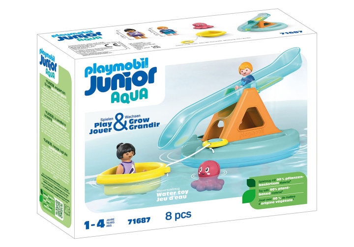 Playmobil JUNIOR AQUA: Vandrutsjebane med båd (71687) i gruppen LEGETØJ, BØRN & BABY / Udeleg & Sport / Vandleg, bad og strand hos TP E-commerce Nordic AB (C86722)