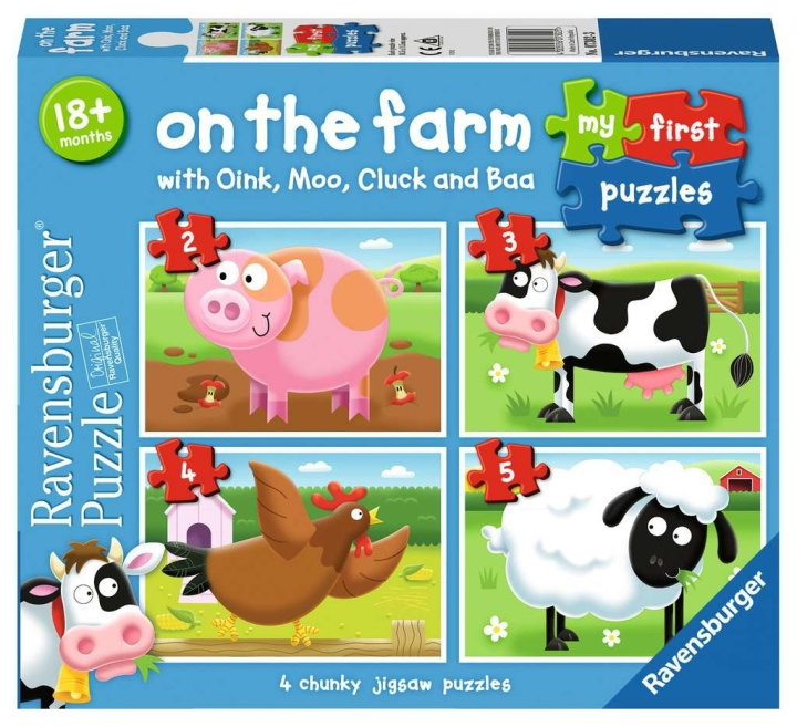 Ravensburger På gården mit første puslespil 2/3/4/5p i gruppen LEGETØJ, BØRN & BABY / Legetøj / børns puslespil hos TP E-commerce Nordic AB (C86743)