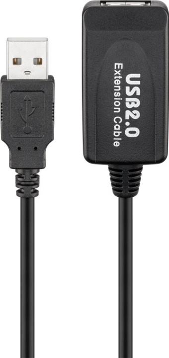 Goobay Aktiv USB-förlängningskabel, 10 m, svart USB 2.0 kontakt (typ A) > USB 2.0-uttag (typ A) billede