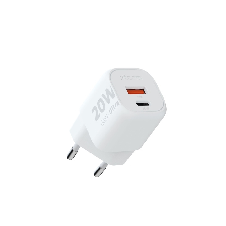 Xtorm 20W GaN2 Ultra Home Charger USB-C PD/USB-A Hvid i gruppen SMARTPHONES & TABLETS / Opladere og kabler / Vægoplader / Vægoplader USB hos TP E-commerce Nordic AB (C87235)