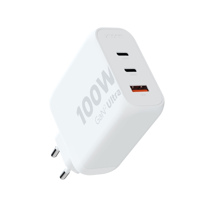 Xtorm 100W GaN2 Ultra Home Charger 2xUSB-C/USB-A Hvid i gruppen SMARTPHONES & TABLETS / Opladere og kabler / Vægoplader / Væg oplader Type C hos TP E-commerce Nordic AB (C87389)