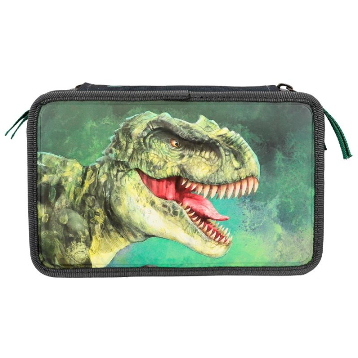 Dino World Tredobbelt penalhus - grønt med 3D-effekt - ( 0412475 ) i gruppen LEGETØJ, BØRN & BABY / Legetøj / Penalhus hos TP E-commerce Nordic AB (C90269)
