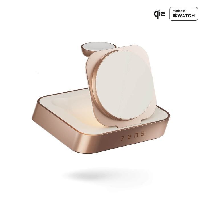 Zens Wireless Charger Nightstand Pro 2 Qi2 Copper i gruppen SMARTPHONES & TABLETS / Opladere og kabler / Trådløs Qi oplader hos TP E-commerce Nordic AB (C90733)