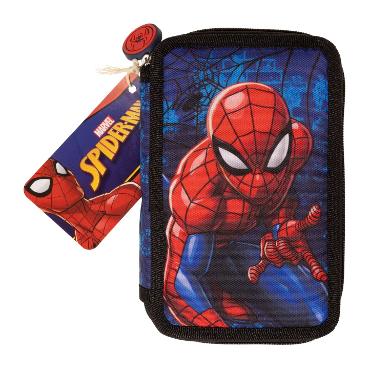 Spider-Man Dobbelt penalhus m/indhold (017808516) i gruppen LEGETØJ, BØRN & BABY / Legetøj / Penalhus hos TP E-commerce Nordic AB (C91537)