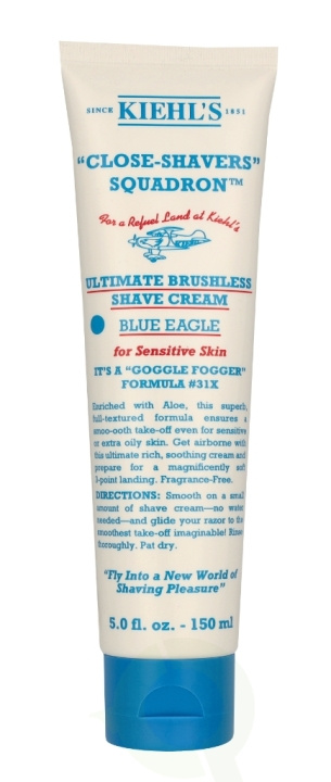 Kiehl\'s C.S.S. Ultimate Brushless Shave Cream 150 ml Blue Eagle i gruppen SKØNHED & HELSE / Hår og styling / Barbering og trimning / Barberskraber og tilbehør hos TP E-commerce Nordic AB (C92080)