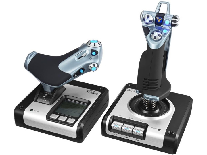 Logitech G Saitek X52 flyvekontrolsystem i gruppen COMPUTERTILBEHØR / GAMING / Rat & Joysticks hos TP E-commerce Nordic AB (C92400)