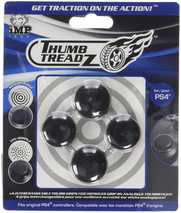 iMP TECH Trigger Treadz: Thumb Treadz 4-Pack (PS4) i gruppen HJEMMEELEKTRONIK / Spilkonsoller og tilbehør / Sony PlayStation 4 / Tilbehør hos TP E-commerce Nordic AB (C92405)
