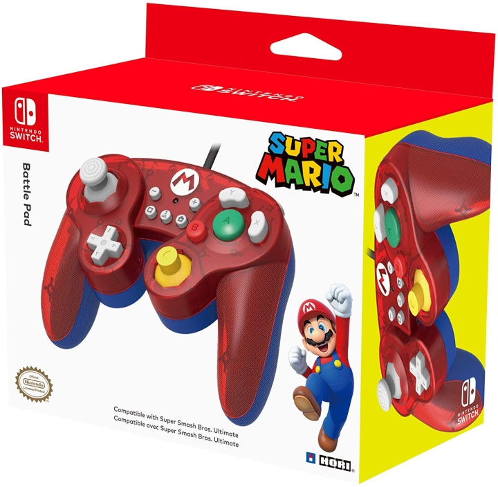 Nintendo Super Smash Bros Gamepad - Mario i gruppen HJEMMEELEKTRONIK / Spilkonsoller og tilbehør / Nintendo Switch / Tilbehør hos TP E-commerce Nordic AB (C92414)