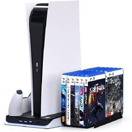 iMP TECH DLX Multi Function Charger Tower PS5 i gruppen HJEMMEELEKTRONIK / Spilkonsoller og tilbehør / Sony PlayStation 5 / Tilbehør hos TP E-commerce Nordic AB (C92690)