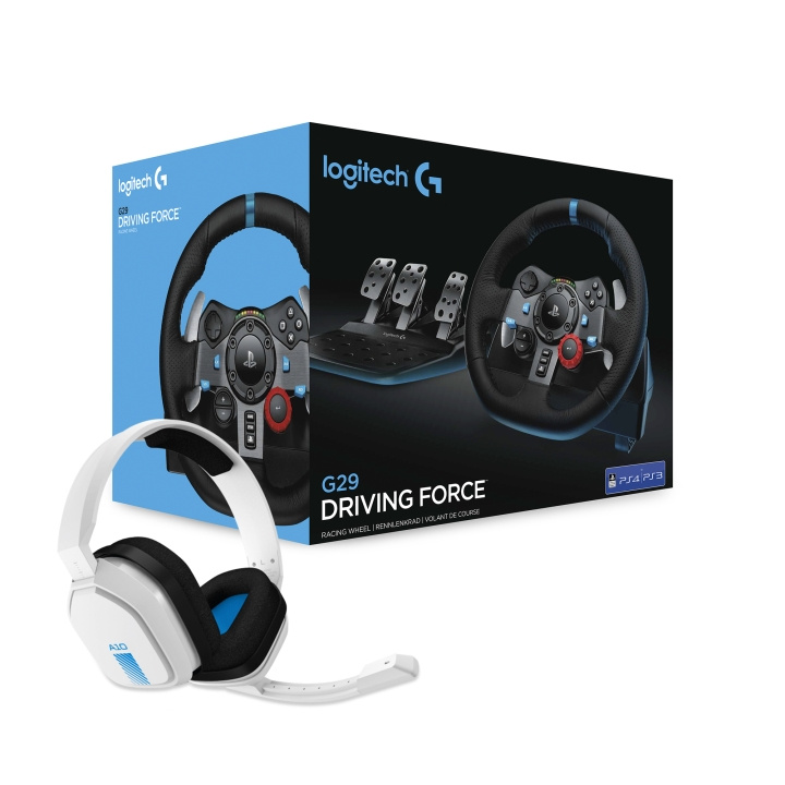 Logitech G29 Driving Force PS3/PS4/PS5 + Astro A10 Headset Bundle i gruppen HJEMMEELEKTRONIK / Spilkonsoller og tilbehør / Sony PlayStation 5 / Tilbehør hos TP E-commerce Nordic AB (C92921)