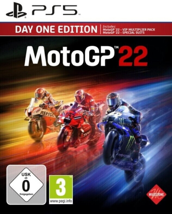 Milestone MotoGP 22 (Day 1 Edition) (DE/Multi i spillet) i gruppen HJEMMEELEKTRONIK / Spilkonsoller og tilbehør / Sony PlayStation 5 / Spil hos TP E-commerce Nordic AB (C93061)