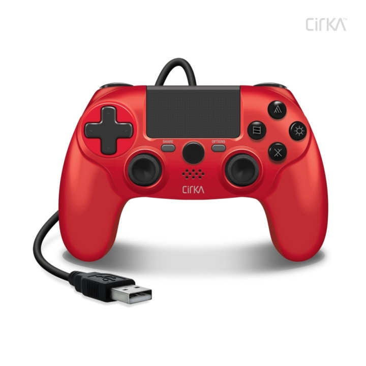 Hyperkin Nuforce kablet controller til PS4/ PC/ Mac (rød) i gruppen HJEMMEELEKTRONIK / Spilkonsoller og tilbehør / Sony PlayStation 4 / Tilbehør hos TP E-commerce Nordic AB (C93088)