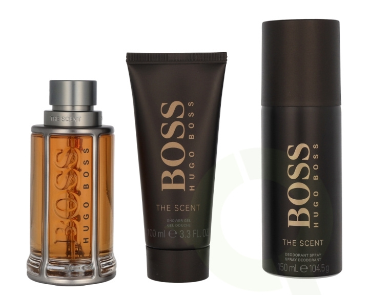 Hugo Boss Boss The Scent For Him Giftset 350 ml Edt 100ml/Deo Spray 150ml/Shower Gel 100ml i gruppen SKØNHED & HELSE / Gaveæske / Gaveæske til ham hos TP E-commerce Nordic AB (C94972)