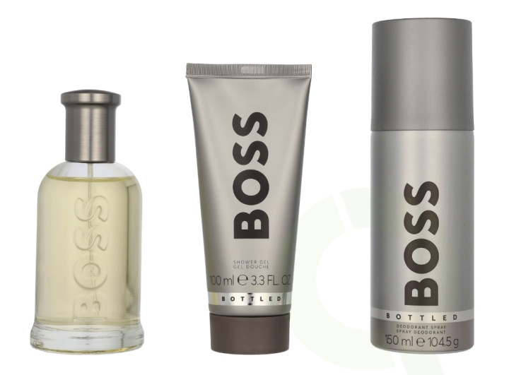 Hugo Boss Bottled Giftset 350 ml Edt Spray 100ml/Shower Gel 100ml/Deo Spray 150ml i gruppen SKØNHED & HELSE / Gaveæske / Gaveæske til ham hos TP E-commerce Nordic AB (C95014)