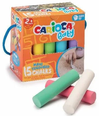 CARIOCA Baby maxi kridt (15 stk) (809443) i gruppen LEGETØJ, BØRN & BABY / Legetøj / Hobbyartikler hos TP E-commerce Nordic AB (C95363)