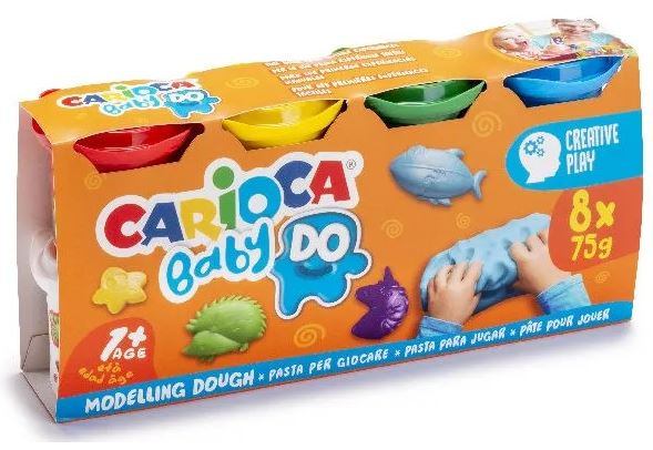 CARIOCA Baby Dough (8x75gr.) (809446) i gruppen LEGETØJ, BØRN & BABY / Legetøj / Lege ler, lege sand og tilbehør hos TP E-commerce Nordic AB (C95365)