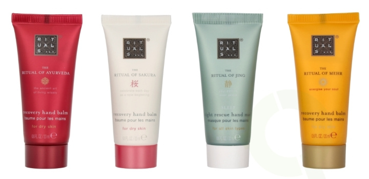 Rituals Soothing Hand Balm Set 4 x 20ml 80 ml Ayurveda/Mehr/Sakura/Jing i gruppen SKØNHED & HELSE / Manicure / pedicure / Håndcreme hos TP E-commerce Nordic AB (C95684)