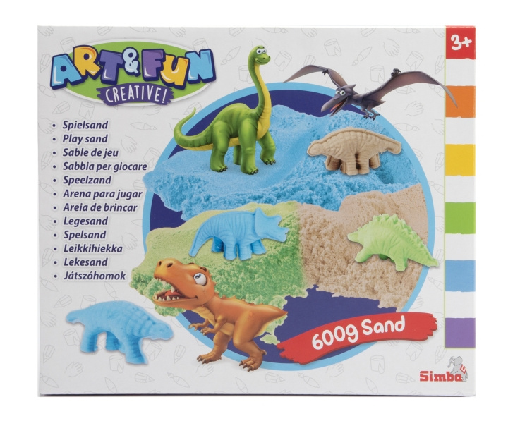 Art&Fun Art & Fun - Playsand Set Dinosaurs (106344621) i gruppen LEGETØJ, BØRN & BABY / Legetøj / Lege ler, lege sand og tilbehør hos TP E-commerce Nordic AB (C97498)