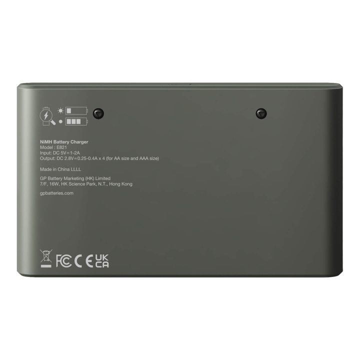 GP Batterioplader E821 8-Slot 4xAA 2100mAh + 4xAAA 850mAh i gruppen HJEMMEELEKTRONIK / Batterier og opladere / Batterioplader hos TP E-commerce Nordic AB (C99553)