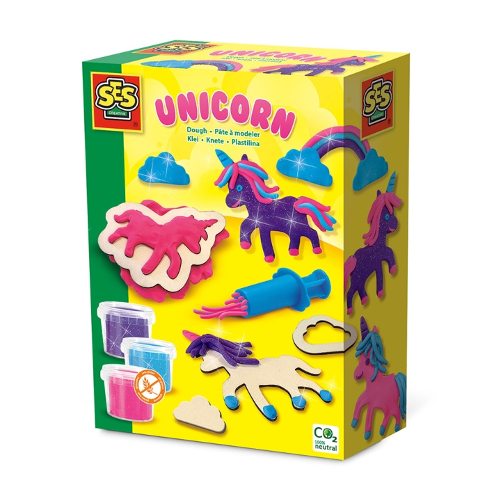 SES Creative Dough - Unicorn Neon Glitter - (S00410) i gruppen LEGETØJ, BØRN & BABY / Legetøj / Lege ler, lege sand og tilbehør hos TP E-commerce Nordic AB (D00441)