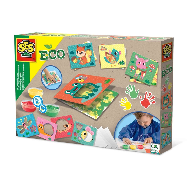 SES Creative Eco Fingerpaint-kort - (S24925) i gruppen LEGETØJ, BØRN & BABY / Legetøj / Hobbyartikler hos TP E-commerce Nordic AB (D00856)