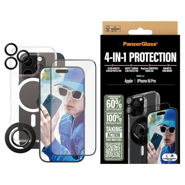 PanzerGlass iPhone 16 Pro 6.3\'\' Pro 4-i-1 beskyttelsespakke i gruppen SMARTPHONES & TABLETS / Mobil Beskyttelse / Apple / iPhone 16 hos TP E-commerce Nordic AB (D00921)