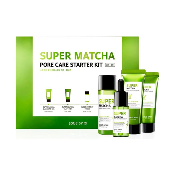 Some By Mi Super Matcha Pore Care Starter Kit - rejsestørrelse i gruppen SKØNHED & HELSE / Hudpleje / Ansigt / Dagcreme hos TP E-commerce Nordic AB (D01586)
