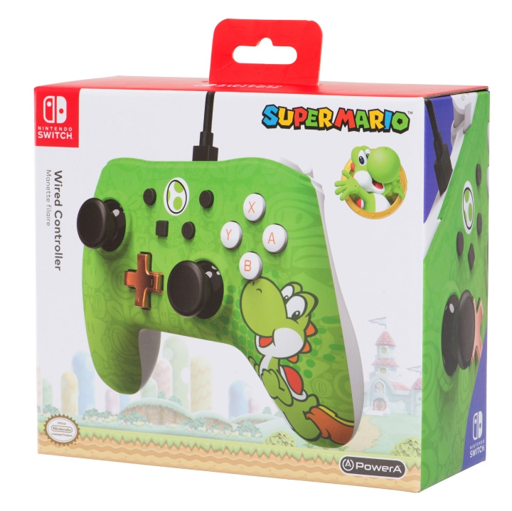 PowerA Controller med ledning - Yoshi i gruppen HJEMMEELEKTRONIK / Spilkonsoller og tilbehør / Nintendo Switch / Tilbehør hos TP E-commerce Nordic AB (D02227)