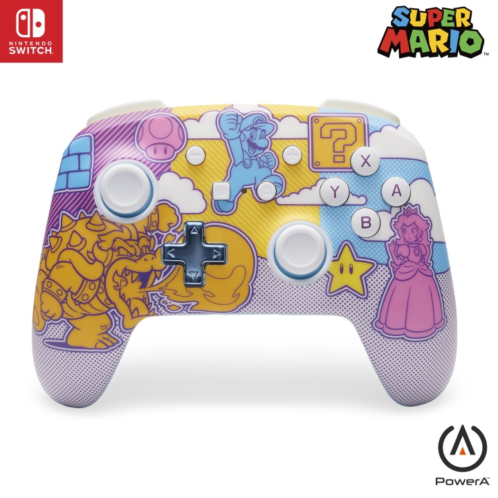 PowerA Forbedret trådløs controller - Mushroom Kingdom Pop Art (Nintendo Switch) i gruppen HJEMMEELEKTRONIK / Spilkonsoller og tilbehør / Nintendo Switch / Tilbehør hos TP E-commerce Nordic AB (D02262)