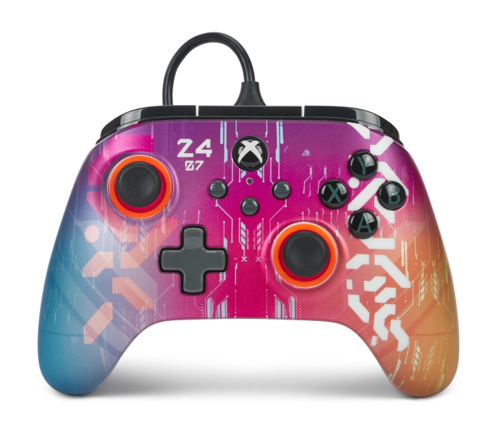 PowerA Forbedret kablet controller - Cyber Style (Xbox X/S) i gruppen HJEMMEELEKTRONIK / Spilkonsoller og tilbehør / Xbox Series X / Tilbehør hos TP E-commerce Nordic AB (D02265)