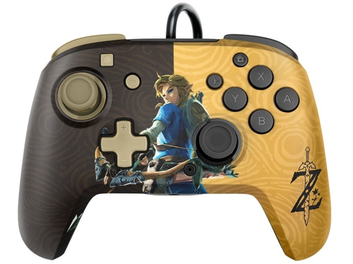 PDP Gaming Nintendo Switch Faceoff Deluxe Controller + lyd - Zelda i gruppen HJEMMEELEKTRONIK / Spilkonsoller og tilbehør / Nintendo Switch / Tilbehør hos TP E-commerce Nordic AB (D02325)