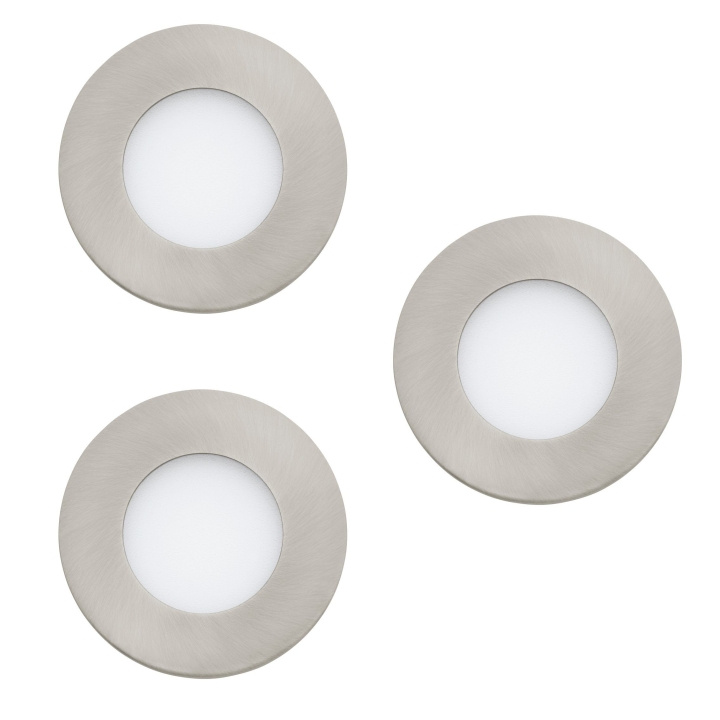 Eglo Sæt med 3x Fueva-Z indbygningslamper i børstet stål Ø8,5 - TW - Zigbee, Bluetooth i gruppen HJEM, HUS & HAVE / Smart hjem / Smart belysning hos TP E-commerce Nordic AB (D04029)