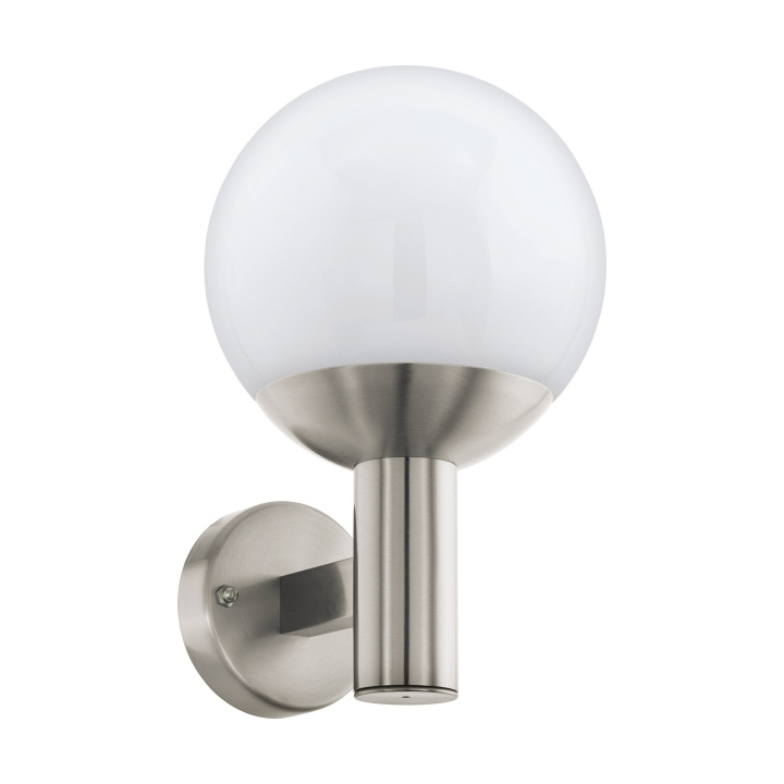 Eglo Nisia-Z udendørs væglampe i rustfrit stål og hvid - RGB + TW - Zigbee, Bluetooth i gruppen HJEM, HUS & HAVE / Elektricitet & Belysning / Udendørs belysning / Facadebelysning / Facadebelysning uden bevægelsessensor hos TP E-commerce Nordic AB (D04035)