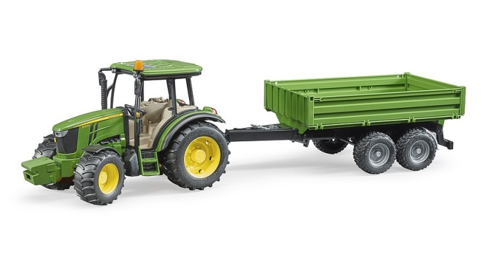 Bruder John Deere 5115 M with Tipping Trailer (02108) i gruppen LEGETØJ, BØRN & BABY / Legetøj / Legetøjsbiler hos TP E-commerce Nordic AB (D04657)
