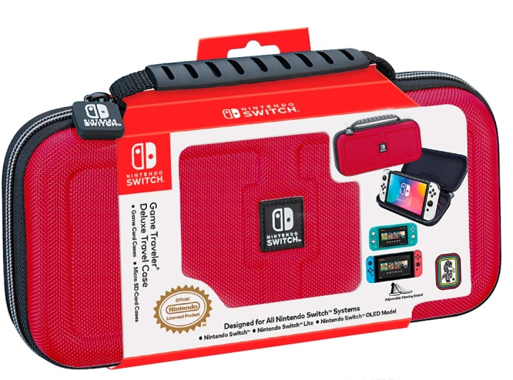 Bigben Nintendo Switch Interactive Official Deluxe Travel Case - Rød i gruppen HJEMMEELEKTRONIK / Spilkonsoller og tilbehør / Nintendo Switch / Tilbehør hos TP E-commerce Nordic AB (D04852)