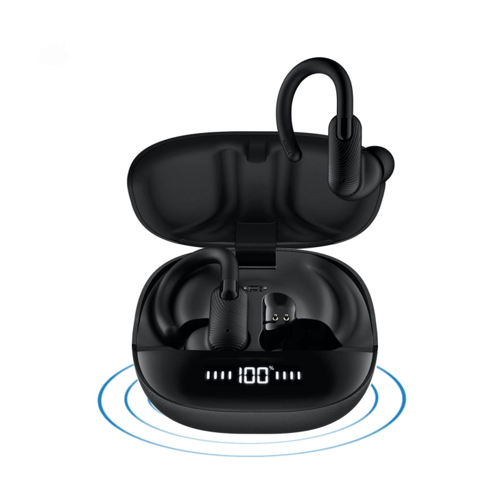 MIXX Headphone Sports Charge 2 In-Ear Hook TWS Black i gruppen HJEMMEELEKTRONIK / Lyd & billede / Hovedtelefoner & Tilbehør / Hovedtelefoner hos TP E-commerce Nordic AB (D05304)