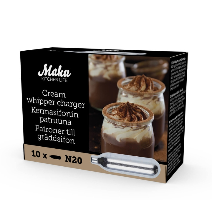 Maku Patroner Flødeskumssprøjte N20 10 stk i gruppen HJEM, HUS & HAVE / Køkkenredskaber / Øvrige køkkenredskaber hos TP E-commerce Nordic AB (D05397)