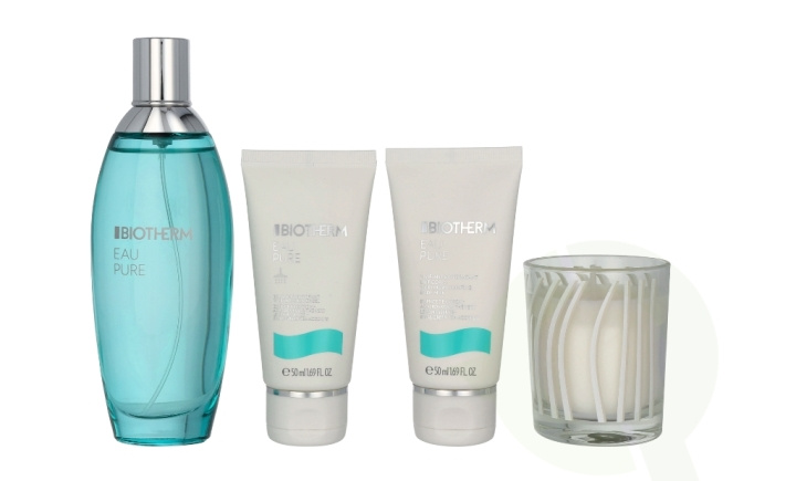 Biotherm Eau Pure Set 270 ml Edt Spray 100ml/Body Milk 50ml/Shower Gel 50ml/Scented Candle 70gr i gruppen SKØNHED & HELSE / Gaveæske / Gaveæske til hende hos TP E-commerce Nordic AB (D05931)