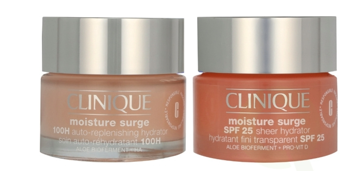 Clinique Moisture Surge Facial Care Set 100 ml Moisture Surge SPF25 Sheer Hydrator 50ml/Moisture Surge 100H Auto-replenishing Hydrator 50ml i gruppen SKØNHED & HELSE / Hudpleje / Ansigt / Dagcreme hos TP E-commerce Nordic AB (D06002)