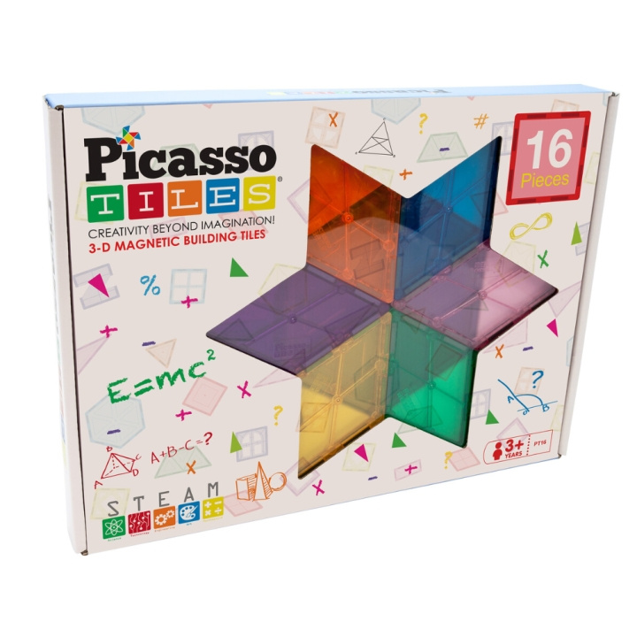 Picasso Tiles Sæt med geometriske stilarter (PT16) i gruppen LEGETØJ, BØRN & BABY / Legetøj / Bygge legesager / Klodser hos TP E-commerce Nordic AB (D06582)