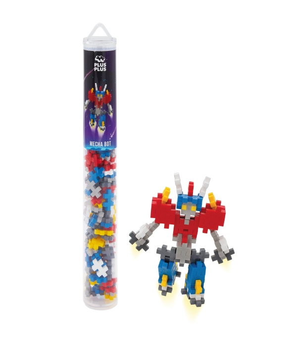 Plus Plus Mecha Bot / 100 stk Tube (4270) i gruppen LEGETØJ, BØRN & BABY / Legetøj / Bygge legesager / Klodser hos TP E-commerce Nordic AB (D06627)